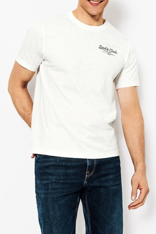 Camiseta regular fit de algodón orgánico - Blanco