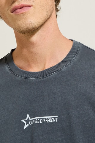 Camiseta relaxed - Antracita