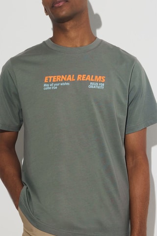 Camiseta regular fit - Caqui