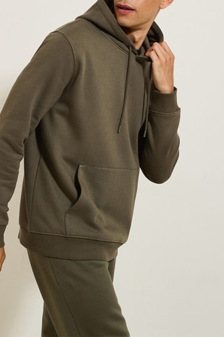 Sudadera con capucha - Caqui