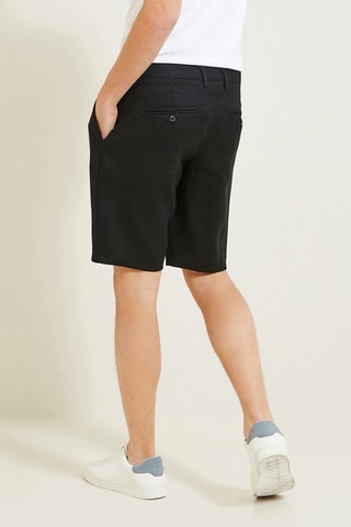 Bermudas de lino - Negro