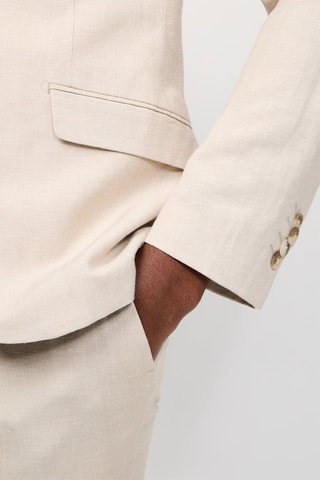 Chaqueta de traje de lino - Beige