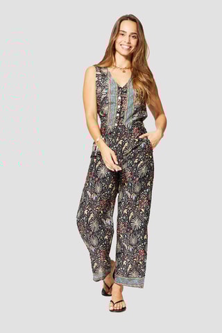 Macacão  Preto e bege - Preto e bege