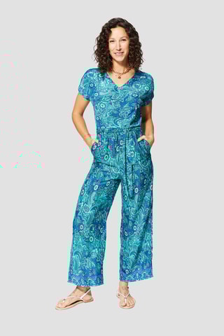 Macacão  Azul-marinho e turquesa - Azul