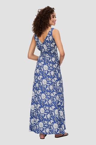 Vestido comprido - Azul - Branco e azul