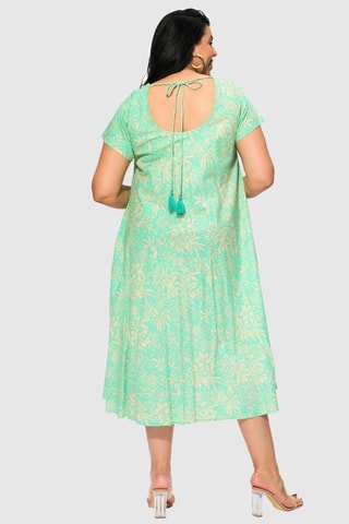 Vestido midi - Verde - Verde