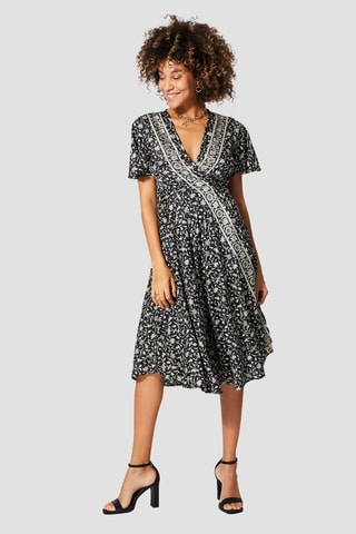 Vestido traçado - Preto - Preto