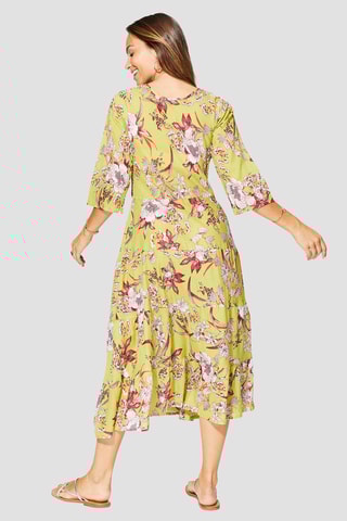 Vestido  Verde e banco  - Branco e verde