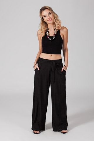 Calças palazzo - Preto