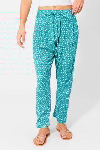 Calças saruel Turquesa - Branco e azul