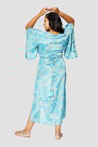 Vestido comprido - Azul - Azul