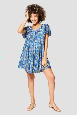 Vestido - Azul - Azul e amarelo