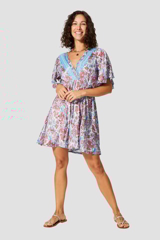 Vestido - Azul e vermelho - Vermelho e azul