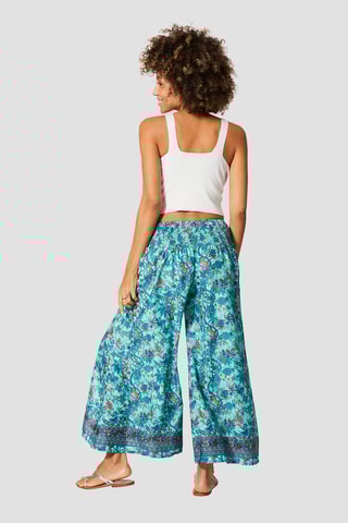 Calças - Azul - Azul e verde