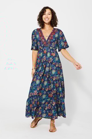 Vestido comprido Azul-marinho - Azul