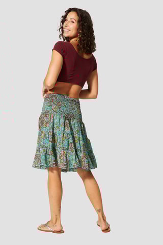 Saia estilo patinadora - Verde - Azul e verde