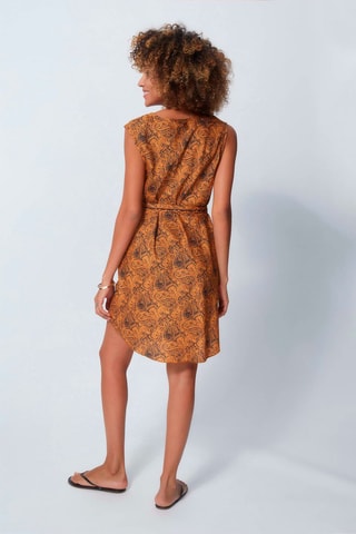 Vestido - Preto e laranja