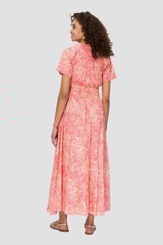 Vestido comprido - Rosa - Bege
