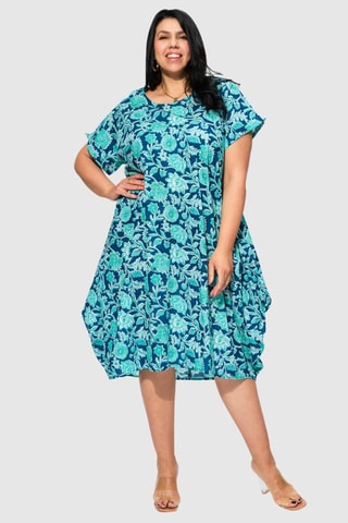 Vestido midi - Azul - Azul