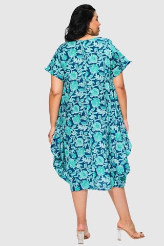 Vestido midi - Azul - Azul