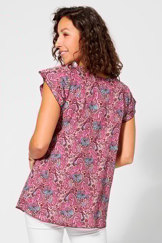 Top - Rosa - Azul, amarelo e rosa