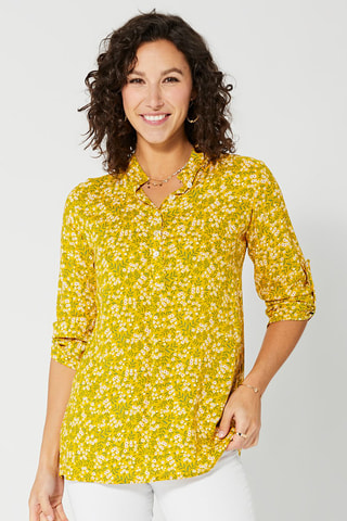 Camisa florida - Amarelo