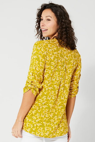 Camisa florida - Amarelo