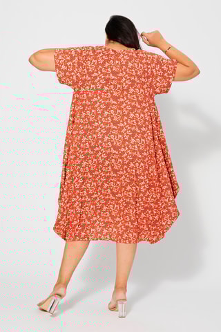 Vestido trapézio - Laranja