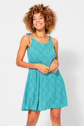 Vestido estilo patinadora Verde - Branco e verde