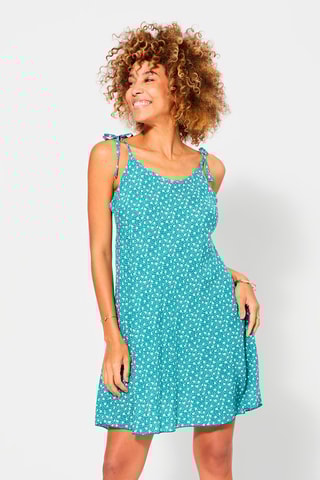 Vestido estilo patinadora Verde - Branco e verde