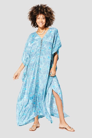 Cafetã - Azul e branco - Branco e azul