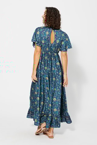 Vestido comprido - Azul-marinho - Azul