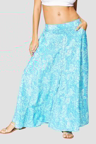 Saia comprida - Azul - Branco e azul