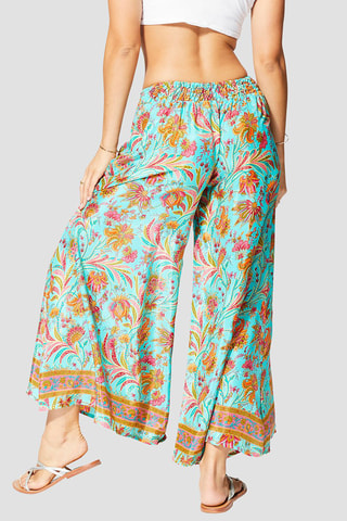 Calças - Turquesa e rosa - Azul, verde e laranja