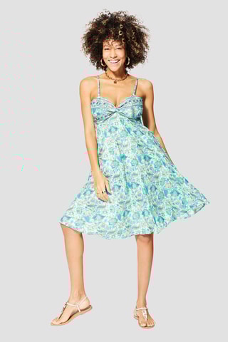 Vestido - Azul e verde - Azul e verde