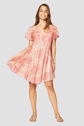 Vestido trapézio - Rosa - Rosa