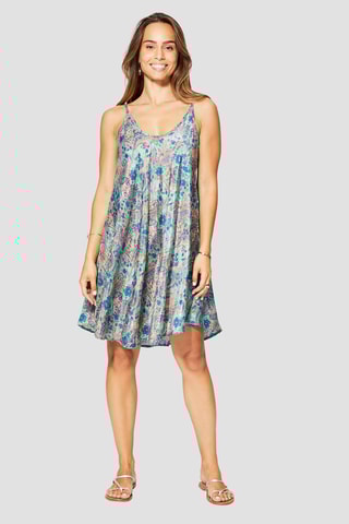 Vestido - Azul - Azul e verde