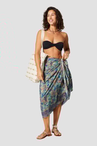 Lenço 2 em 1 - Cinzento - Azul