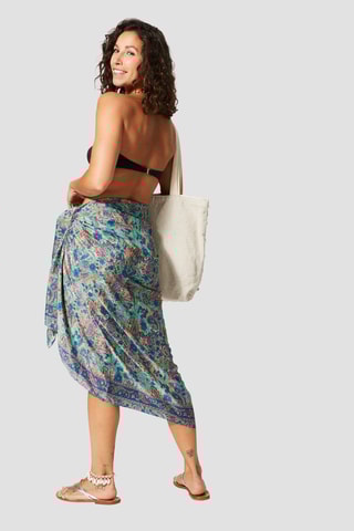 Lenço 2 em 1 - Cinzento - Azul