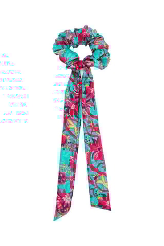 Elástico para cabelo - Turquesa e rosa