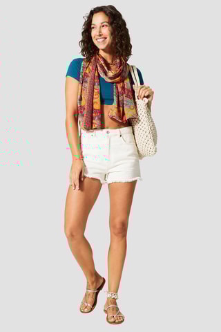 Lenço - Vermelho - Vermelho e laranja