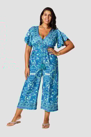 Macacão - Azul - Branco e azul