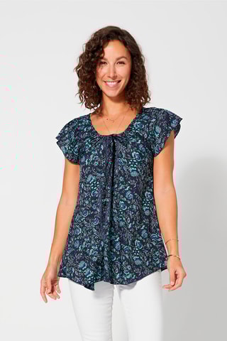 Blusa - Preto - Preto e azul