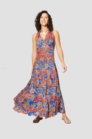 Vestido  Azul e vermelho - Vermelho e azul