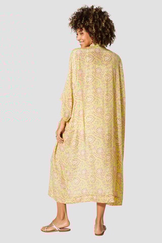 Quimono - Amarelo - Amarelo, rosa e cinzento