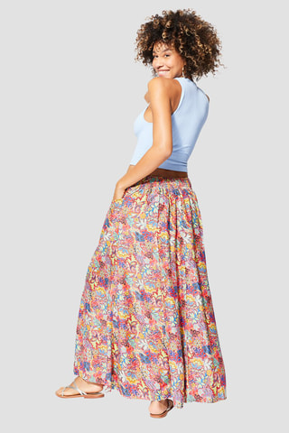 Saia comprida - Multicolor - Rosa