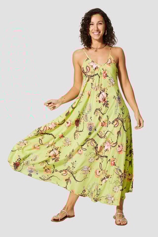 Vestido  Verde e rosa - Verde e rosa