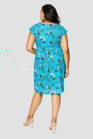 Vestido - Turquesa - Branco