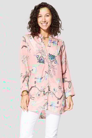 Túnica - Rosa - Branco, preto e rosa