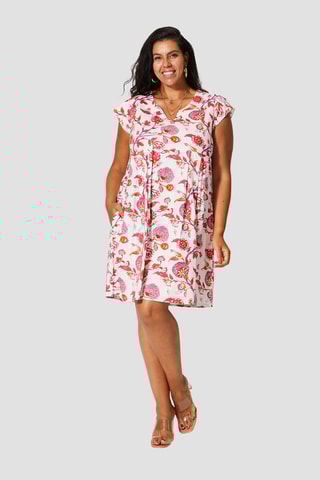 Vestido direito - Branco - Branco, vermelho e verde